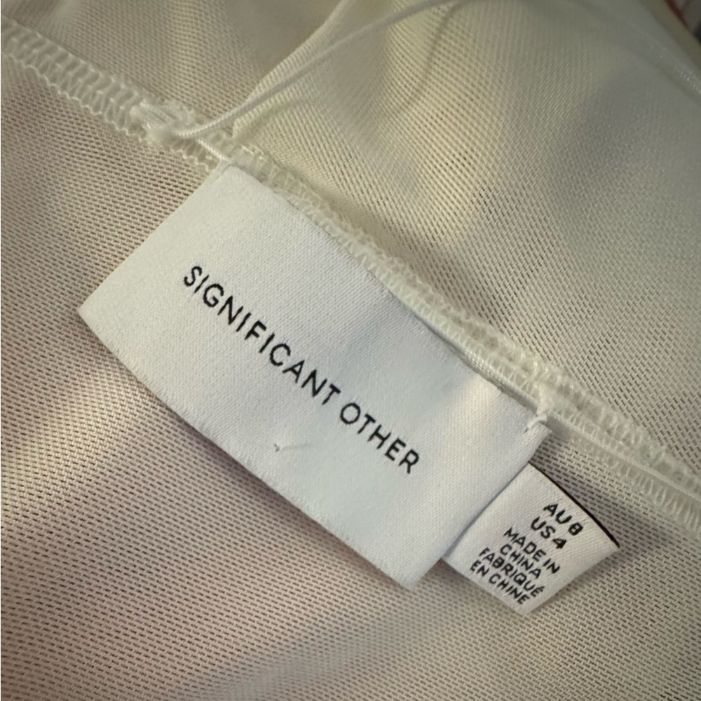 Anthropologie Orange and Cream Midi Dress - Picture 5 of 5